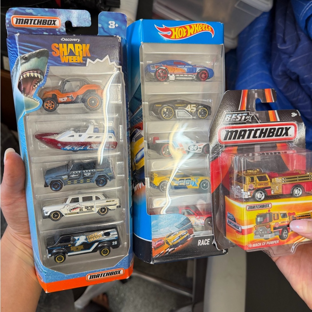 Matchbox and Hot Wheels Toy Car Collection - Blue, Red, Orange